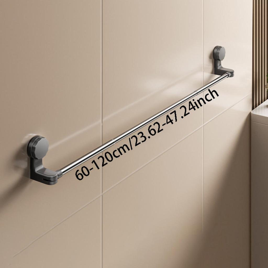 Multipurpose Adjustable Towel Slipper Racks Retractable Suction Cup Storage Rod Household Bathroom Wall Mounted Storage Supplies