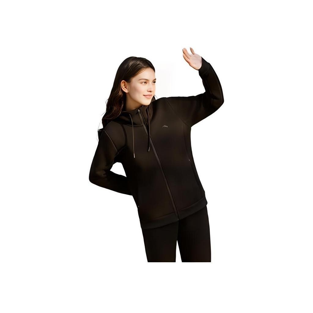 Anta Однотонный трикотажный спортивный комплект для бега и отдыха, женские комплекты, черный 962417201-1