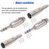 Xiatiaosann XLR Male To Female Adapter XLR Female To Male 3 Pin XLR Plug To TRS Stereo Audio Adapter for 1/4" & 1/4" Adapter, 6.35mm Mixers,