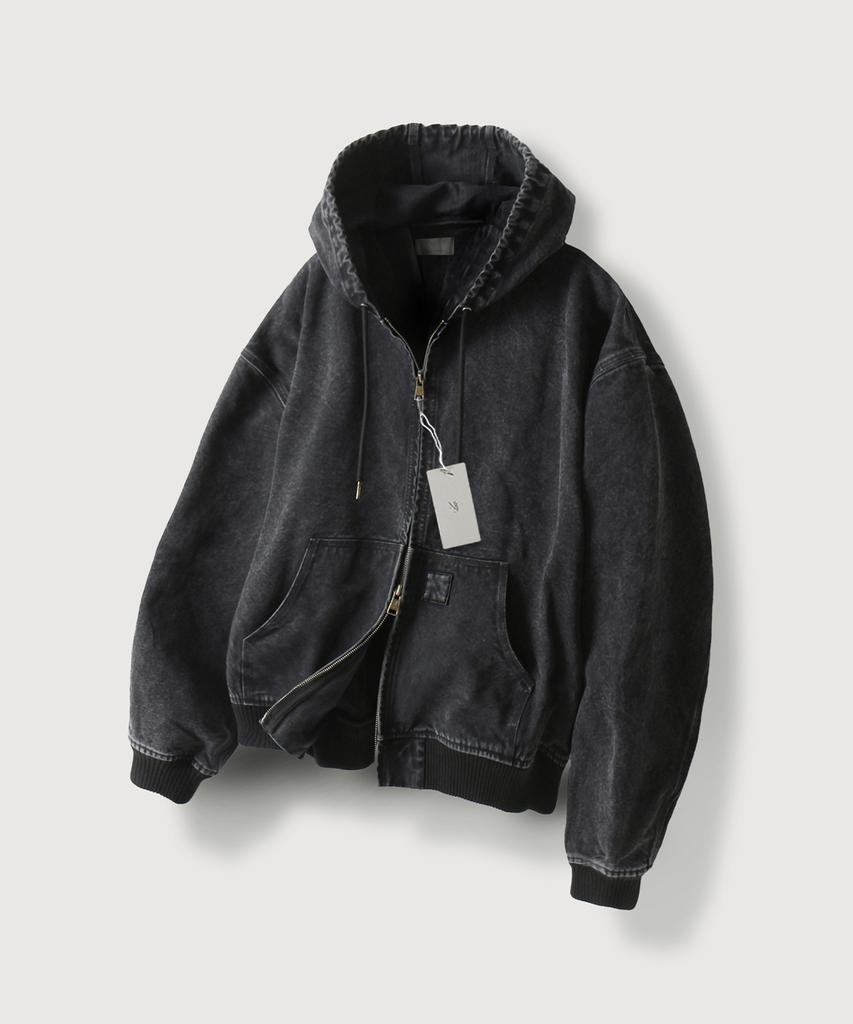 Куртка с капюшоном Mood Inside Vtg Washed_Черная
