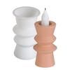 Unique Candle Holder Molds Crafting Molds Round Shape Candle Base Moulds Silicone Texture for Crafting Candlesticks