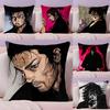 Cool Anime V-vagabond Pillow Case Silky Short Plush with Invisible Zipper Dustproof Sofa Cushion Cover for Home Decor
