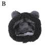 Pet Cat Headgear Knitted Hat Funny Bear Ears Hat Warm Short Plush Headdress Adjustable Birthday Dress Up Headdress Pet Supplies