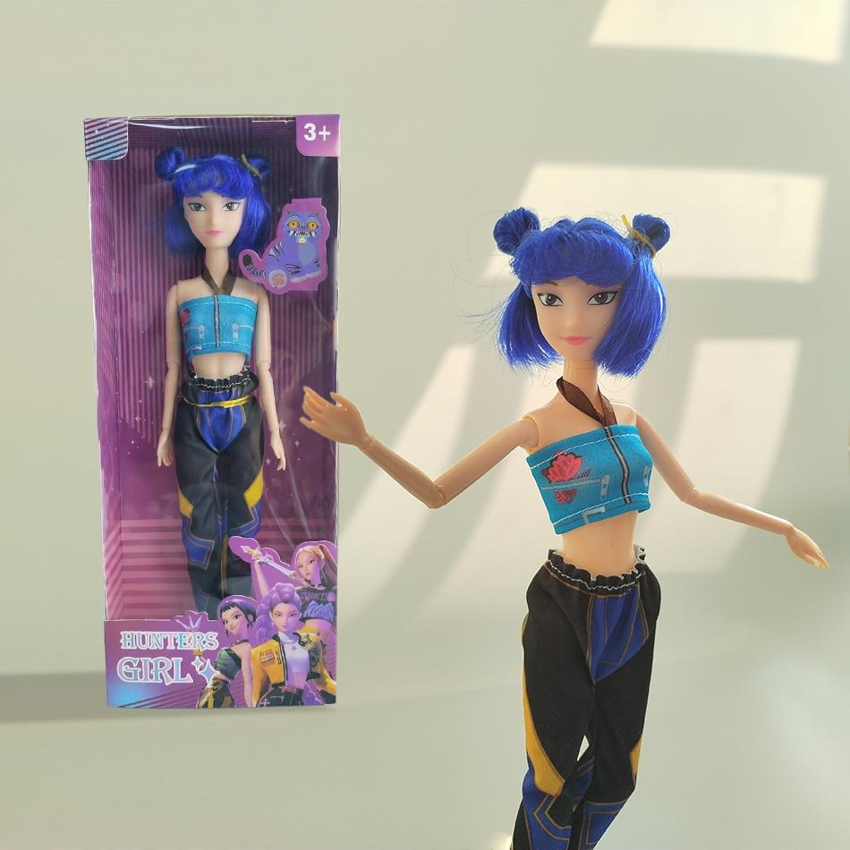 30cm K-Pop Demon Hunters Anime Kpop Girl Group Cartoon Rumi Zoey Mira Action Figures Vinyl Figurines Model Dolls Girls Xmas Gift