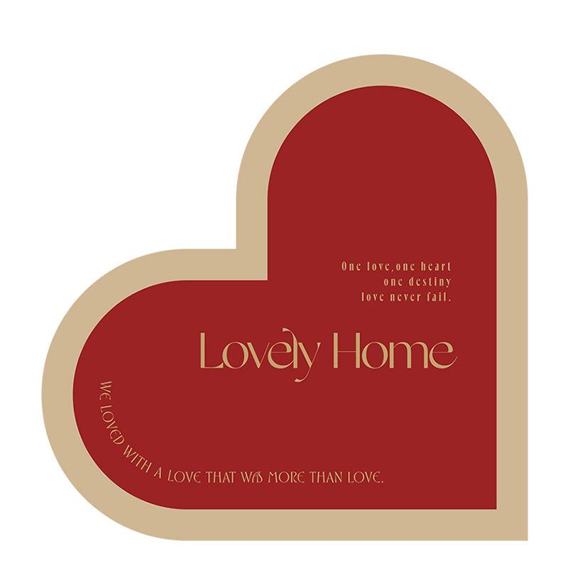 Красный водопоглощающий коврик из диатомовой грязи в форме сердца, праздничный коврик для ног в туалете, противоскользящий коврик для ванной комнаты в новом доме