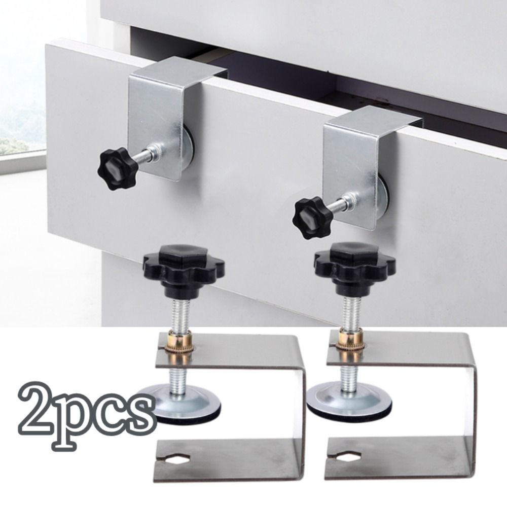 2 Pcs Zinc Drawer Front Installation Clamps Adjustable Cabinet Installation Clamp Home