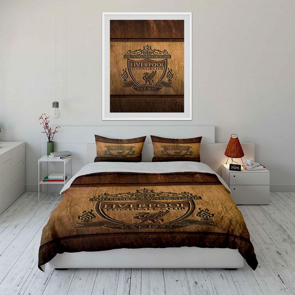 Liverpool Football Club crest. Bedding sets Duvet cover sets Duvet covers Pillowcases(1 * Duvet Cover 2 * Pillowcases without duvet insert)