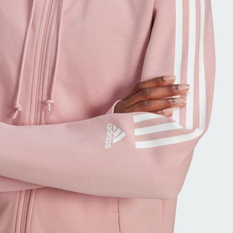 Adidas Aeroready Made For Hoodie Striped Color Block Quick-Dry Sports Jacket Women Jacket Miracle-Purple Pink HD1735
