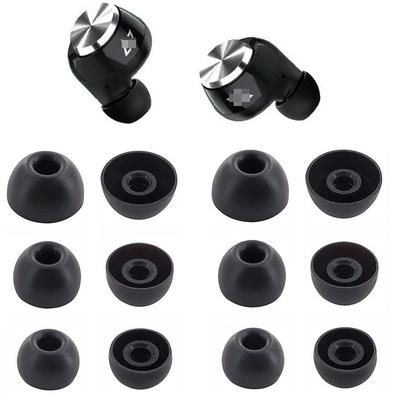 Мягкие силиконовые амбушюры для наушников AVIOT и Earfun Air Pro с внутренним 6 парами разных размеров с кейсом для хранения Черные A-Pcas TE-D01v / TE-D01q2 / TE-J1 /