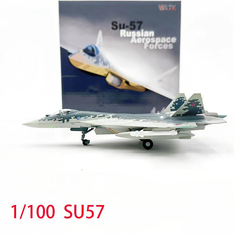 WLTK Масштаб 1/100 Российские ВВС Истребитель Су-57 Su-57 из сплава Коллекционная модель Декоративный предмет для украшения