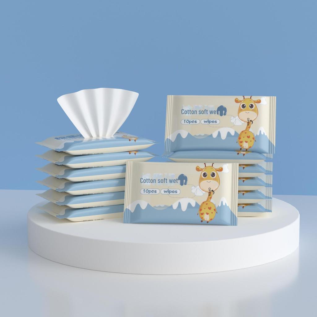 Infant Hand & Mouth Cotton Soft Wet Wipes - Gentle Clean for Baby