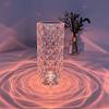 Crystal Table Lamp Rose Light 16 Colors Romantic Diamond Atmosphere Light USB Touch Night Light for Bedroom Desk Party Decor