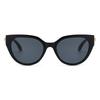 Retro Cat Eye Women Sunglasses Fashion Brand Gradient Lens Unisex Sun Glasses Punk Stylish Snake Decoration UV400 Eyewear