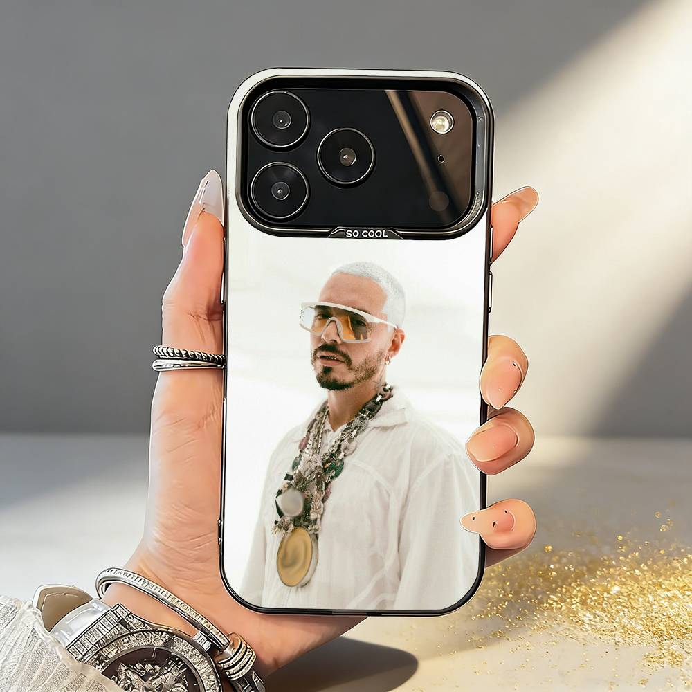 COOL J B-BalvinS Phone Case For iPhone17,16,15,14,13,12,11,Pro,MAX White Matte Shockproof Cover