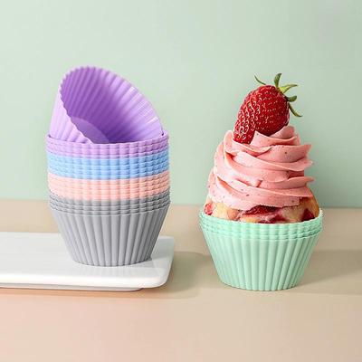 Силиконовая форма для кексов и муссов - толщина 8,5 г, диаметр 7 см.