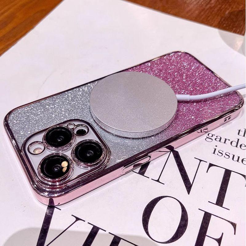 Градиентный блестящий гальванизированный чехол для телефона с магнитным кольцом для Realme Note 60 50 C75 C67 C65 C63 C61 C55 C53 C51 C35 C31 C30 C20 C2 Обложка