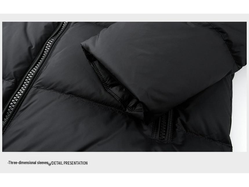 Мужская короткая пуховая куртка с капюшоном на зиму 2025 - 90% утиный пух, повседневная верхняя одежда