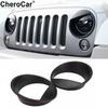 Черная Передняя Фара Крышка Фары Аксессуары Отделка Для Jeep Wrangler JK 2007-17