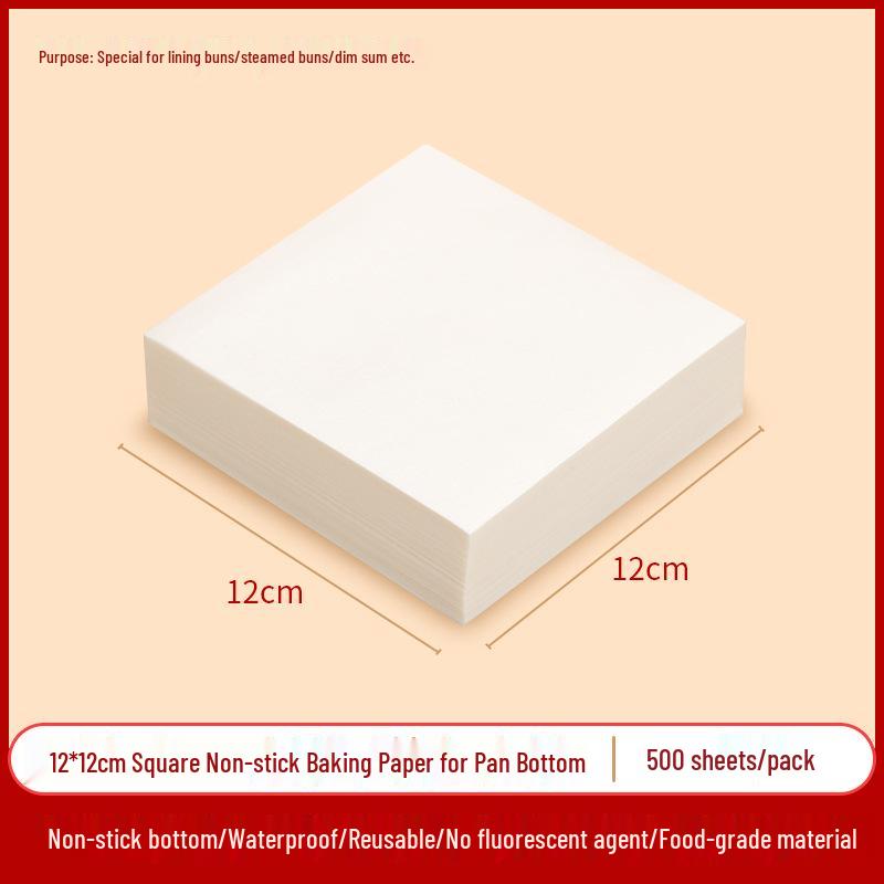 Антипригарная, термостойкая бумага для пароварки для булочек и маньтоу, круглая и квадратная, одноразовая, с утолщенным дном