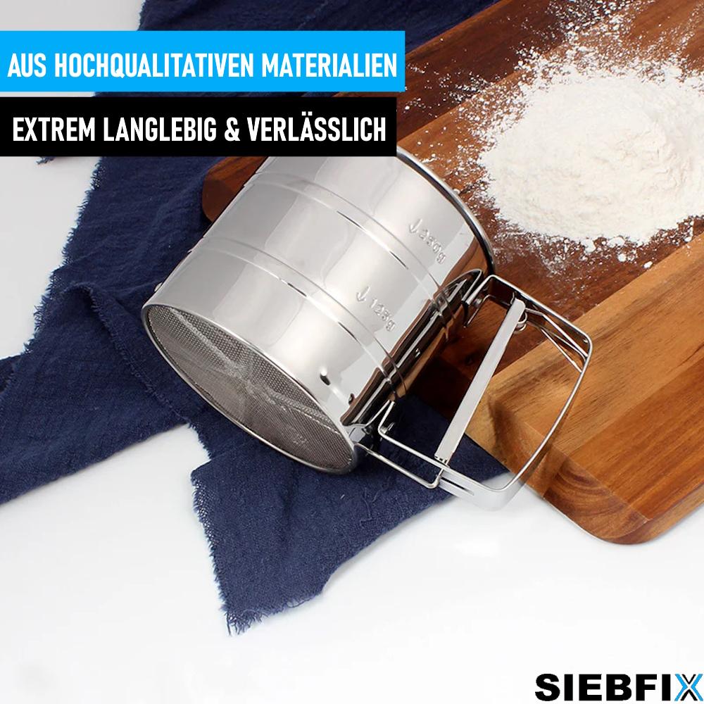 SIEBFIX сито для муки из нержавеющей стали сито для одной руки кухонное сито сито для сахарной пудры