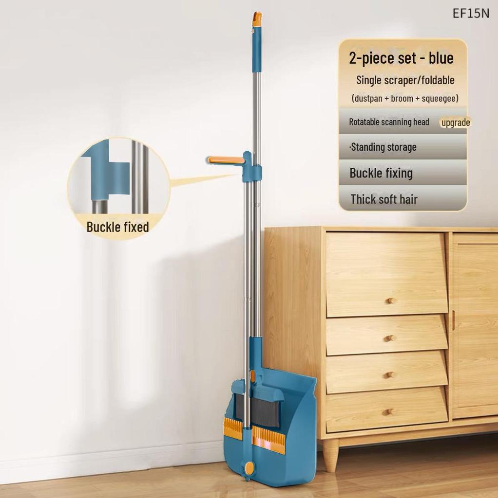 Компактный набор из щетки и совка с мягкой щетиной и функцией неприлипания волос
