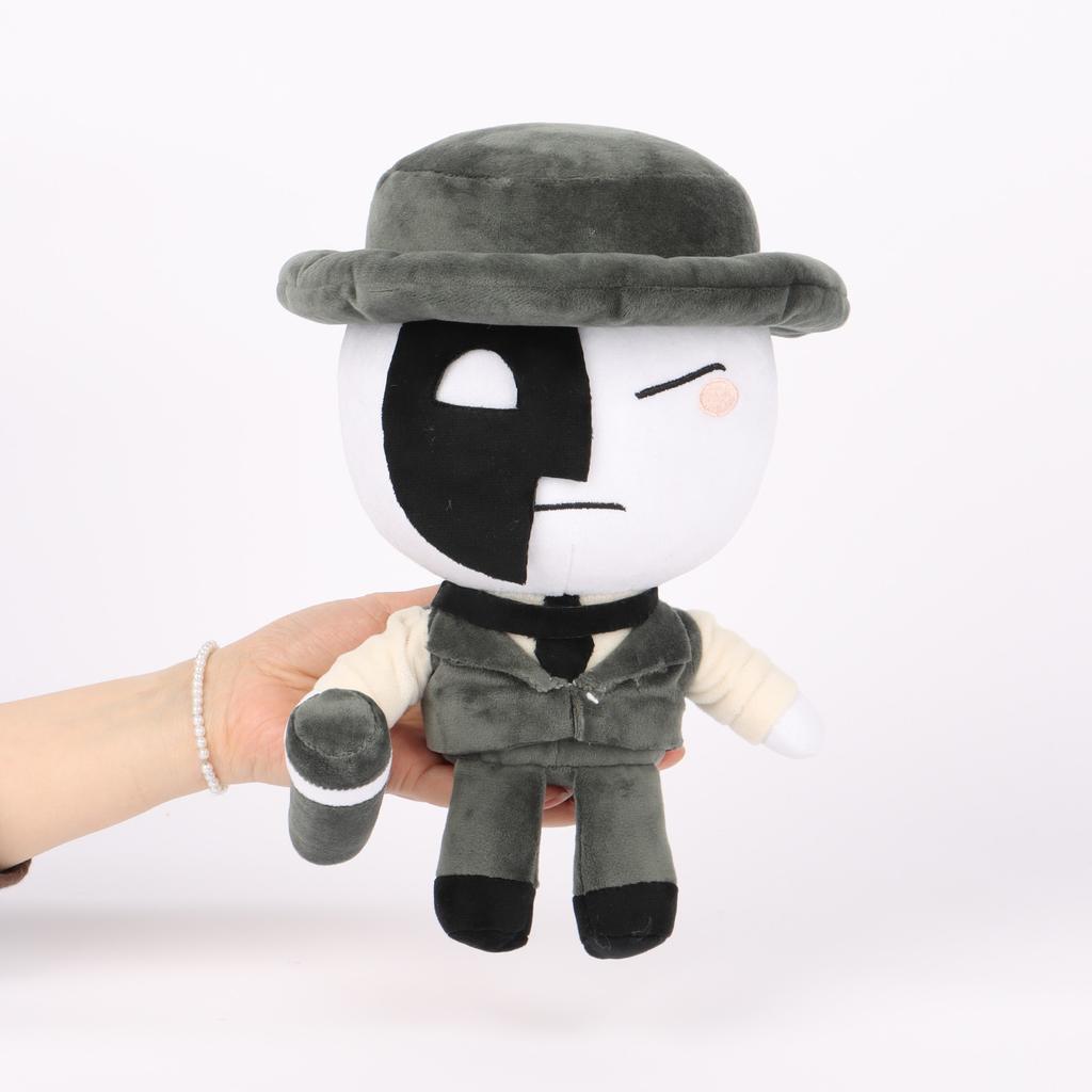 Искусно сделанная плюшевая кость смерти персонаж игры Roblox мягкая игрушка-кукла мягкая плюшевая игрушка милая фигурка в костюме детектива коллекционная игрушка подарок для детей фанатов игры