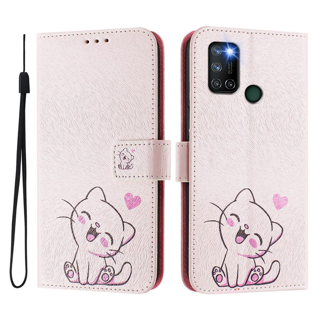 Cute Cat Luxury Painted Leather Case Wallet Book Style Cover for Oppo A72/A52/A92 4G,A36 4G,Reno 8/9,Realme 8/9/10/11/12...
