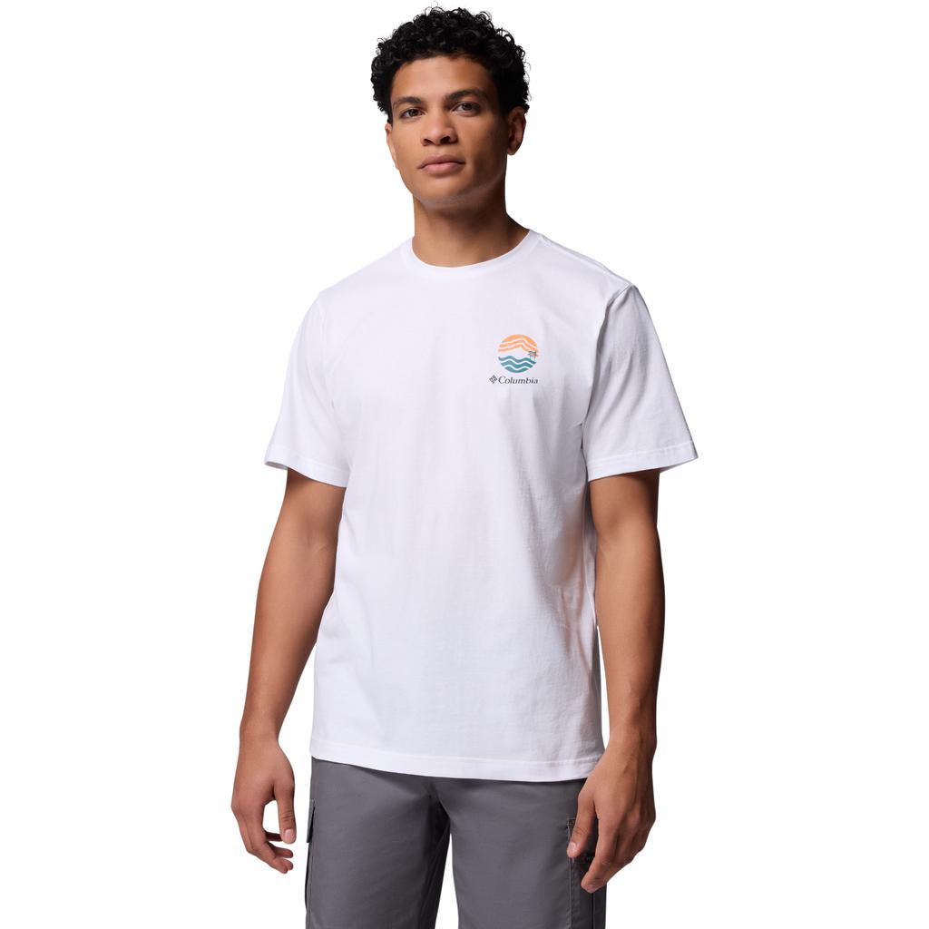 Columbia Kettle River Outdoor Tee, Mens White T-shirt