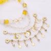 High Color Gold Plated Silver Zircon Bracelet Security Chain Chain Diy Handmade Bracelet Mobile Phone Chain Accessories