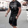 2Pcs Trendy Outfits For Men, Casual Crew Neck Short Sleeve T-shirt And Shorts Set For Summer, Men's Clothing Vacation Workout