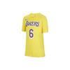Nike NBA Collaboration T-Shirt Los Angeles Lakers Letter Number Print Sports Short Sleeve Kids Tops Amarillo-Yellow DR0777-728