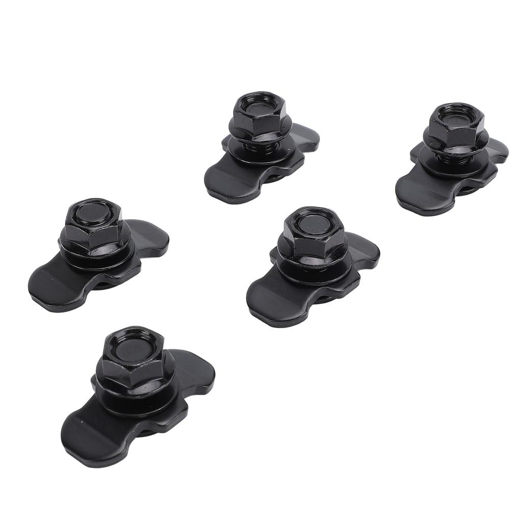 5pcs L Track Double Lug Threaded Stud Nut Fitting M10x20mm for Truck Bed Trailer Control Pickup RV ATV
