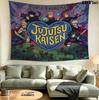 Jujutsu Kaisen Wall Tapestry Aesthetic Wall Hanging Printed Fabric Blanket Decorative Tapestries For Bedroom Living Room Home Decor