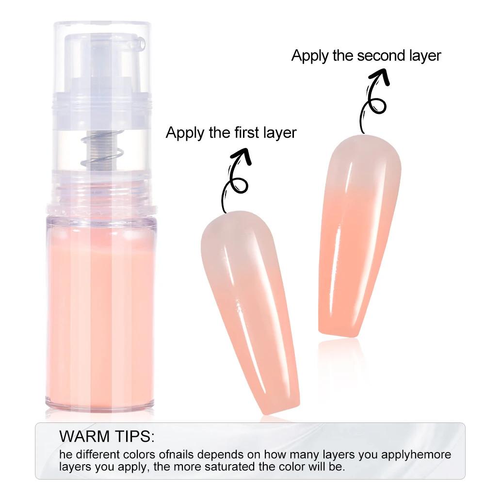 12 цветов Быстрый Омбре Спрей Акриловая Пудра для Ногтей Неоновый Градиент Пастель с Потрясающим Эффектом Профессиональная Пудра для Погружения Ногтей