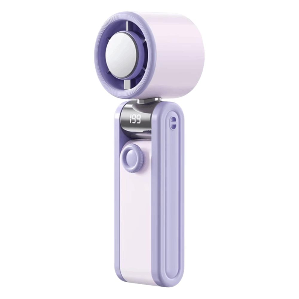 Digital Display Mini Pocket Fan Foldable Design Folding Cooling Fan Portable Desktop Fan Home Use