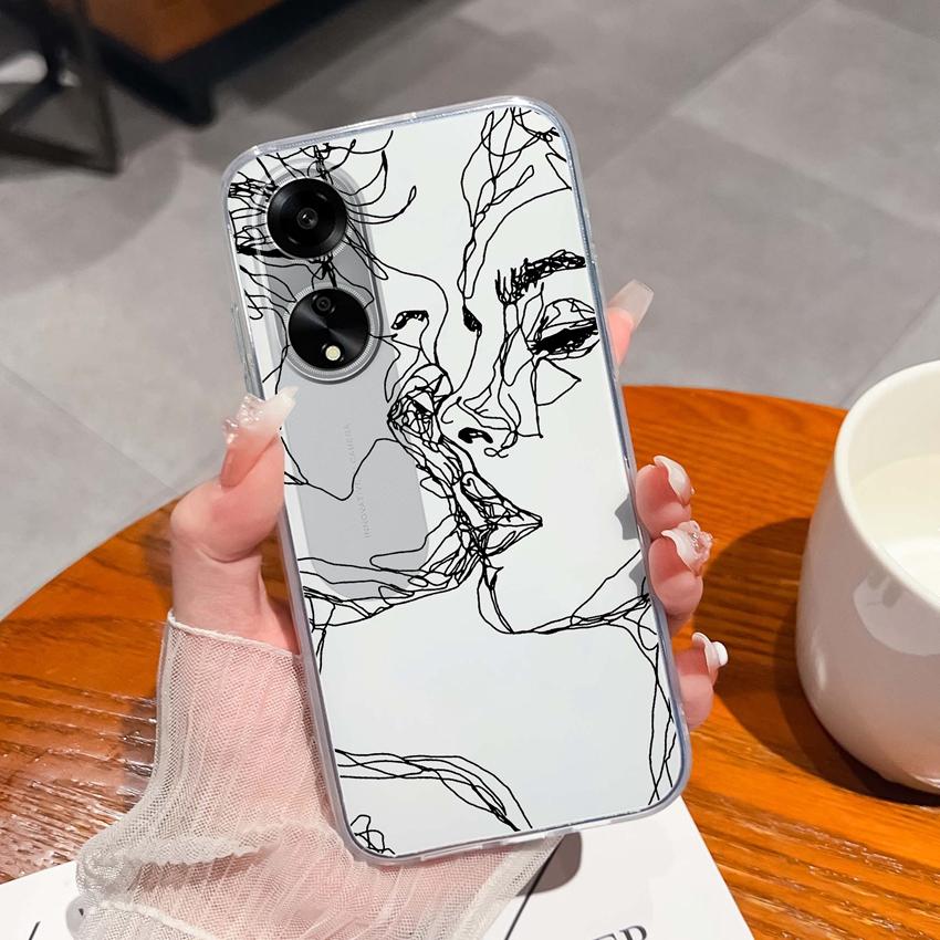 Для Oppo A1 A11 A12 A15 A17K Роскошные прозрачные чехлы с защитой объектива Загадочный узор кита Ударопрочная защитная задняя крышка-накладка для корпуса Oppo