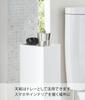 Yamazaki 3509 Slim Toilet Rack White Approx. W13XD17XH70.5cm Tower Toilet Paper Toilet Storage Shelf