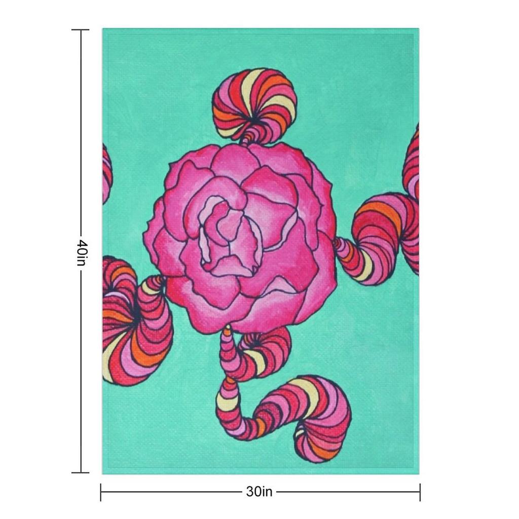 Пионовый завиток Плед Декоративный диван Пляж среда декоративные Пледы