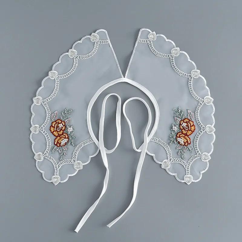 Новый стиль цветочная рубашка ложный воротник шаль для женской рубашки платье плечевые накидки маленькая накидка женский летний тонкий ложный воротник