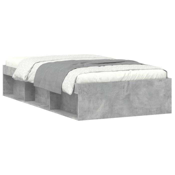VidaXL Bed Frames Concrete Grey 90x200 Cm 3203827
