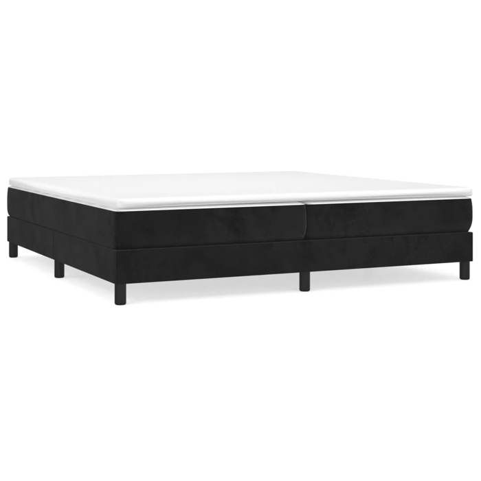 Cadre de lit avec matelas - Maison Exclusive - Noir - 200x200 cm - Velours - Relaxation maximale
