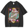 Limited Playing Cards Queen Funny Graphic T Shirt Unisex Fashion Y2k Aesthetic T-shirt Summer High Quality Cotton Breathable Top