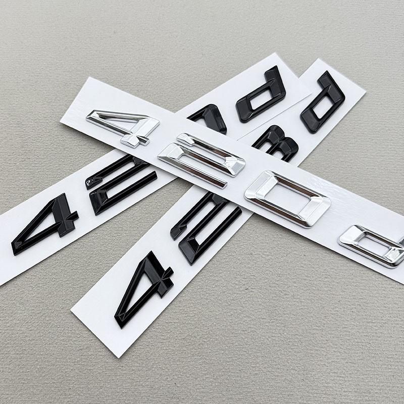 3D ABS Car Letters Logo 420d  428d Badge Sticker Rear Trunk Emblem Decals For BMW 4 Series 420d 420i F32 F36 Auto Tail Marking