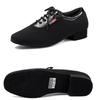 Men Modern Dance Shoes Boys Latin/Tango/Ballroom Shoes Rubber/Soft Sole Low Heels Man Dancing Shoes Black Professional