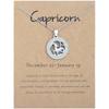 12 Zodiac Signs 3D Image Pendant Necklace Ins In Stock Zodiac Card Collarbone Chain
