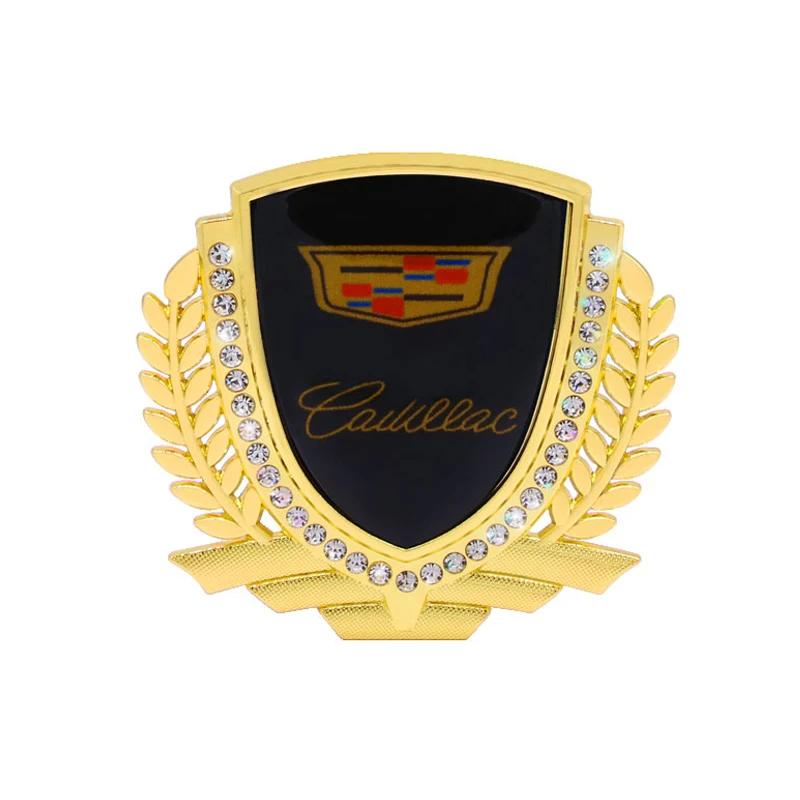 Car Side Sticker Crystal Emblem for Cadillac Escalade CTS ATS SRX Deville BLS XT4 XT5 XT6 STS XTS SLR XLR CT4 CT5 CT6 Decoration