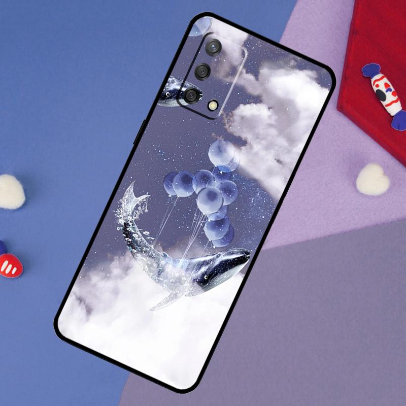 Летающий Кит Волшебный Чехол Для Oppo A5 Pro A6 A57 A17 A78 A54 A74 A94 A76 A16 A96 A18 A40 A60 A80 A38 A58 A98 A15
