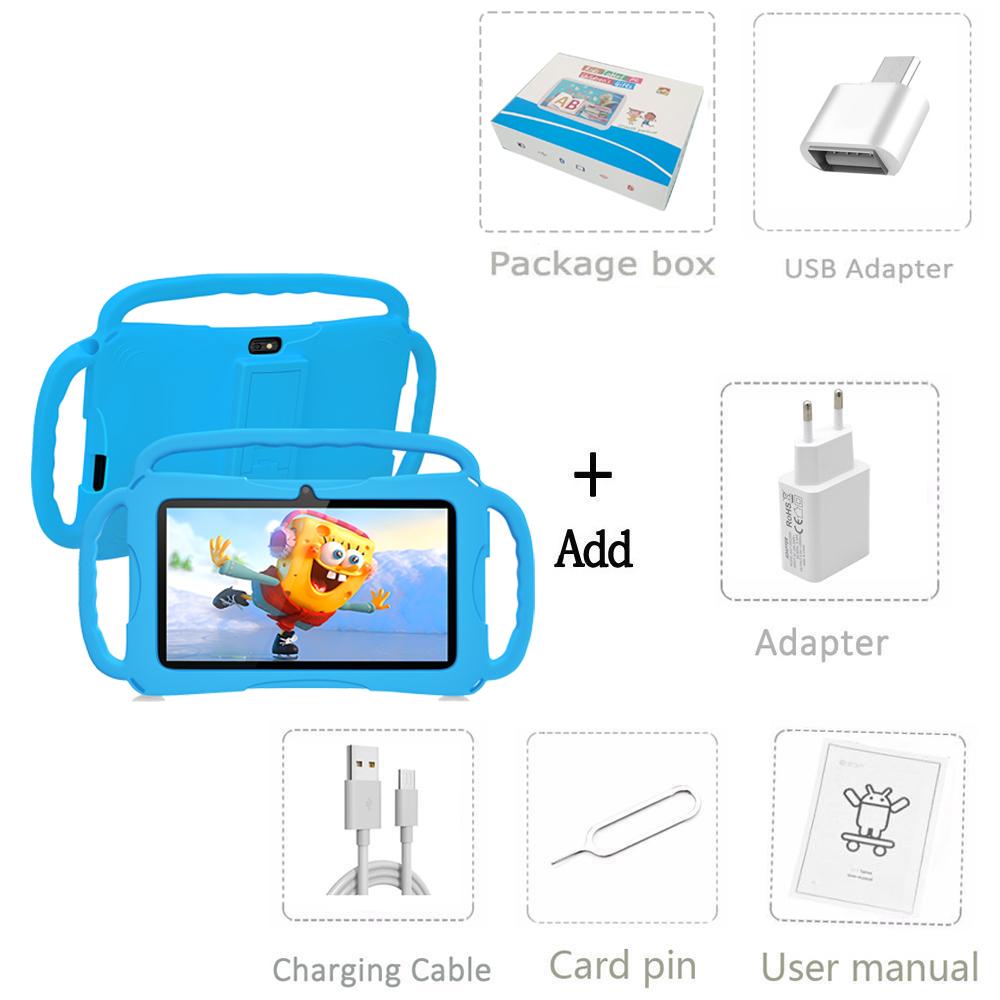 2024 Новый детский планшет K4 BDF, 7 дюймов, Android 9.0, 32 ГБ ПЗУ, 5G, Wi-Fi, 4000 мАч