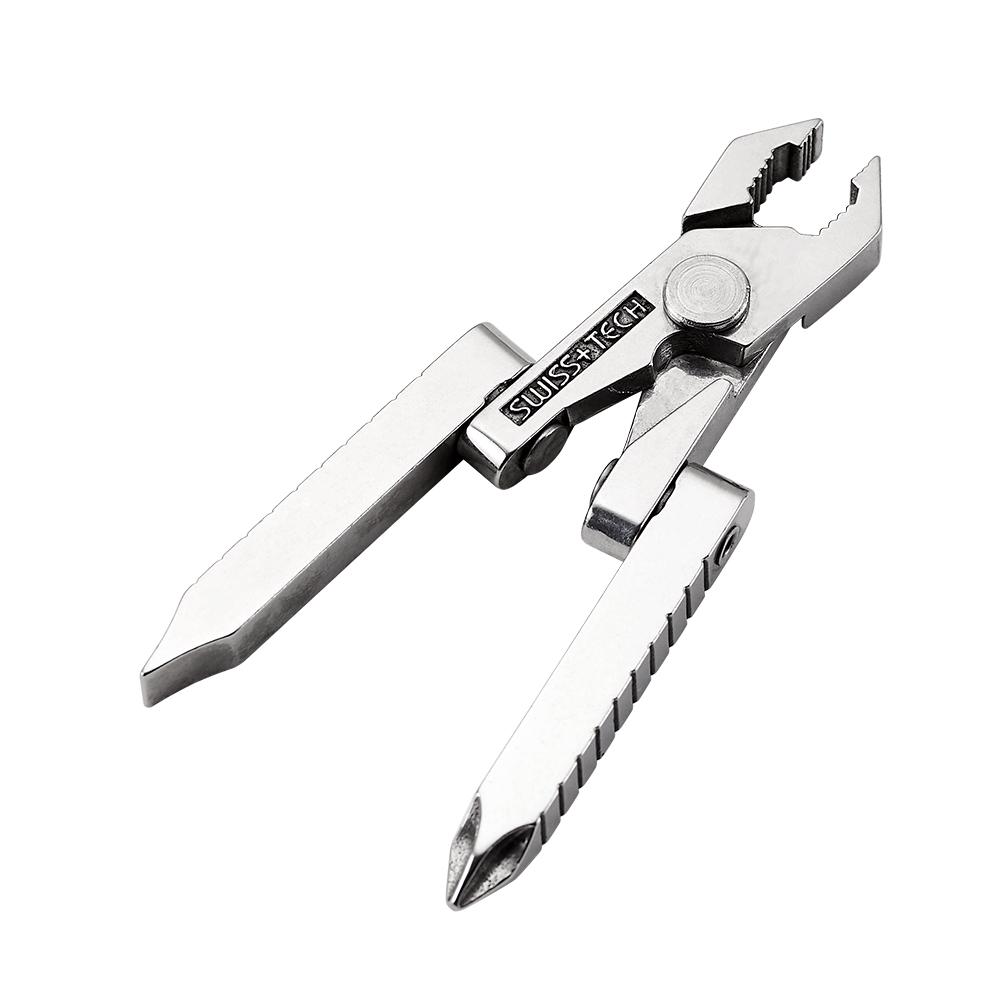 SWISS TECH 19 IN 1 Mini Folding Pliers Portable EDC Multifunctional Tool Pocket Screwdriver Bicycle Tool Kit Outdoor Hiking Gear