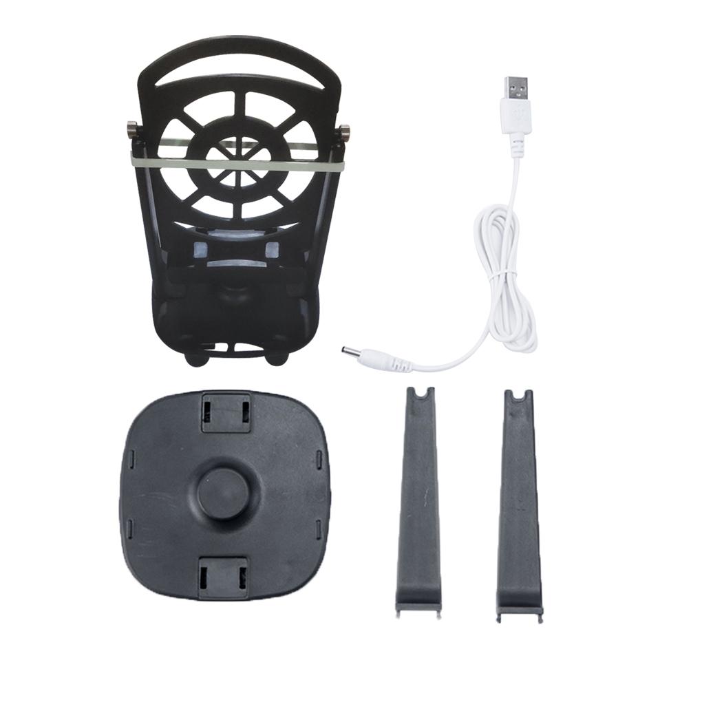 USB Automatic Phone Swing Holder Stand Shelf Mobile Phone Shaker Wiggler Bracket High Rotation Speed Bearing Pink